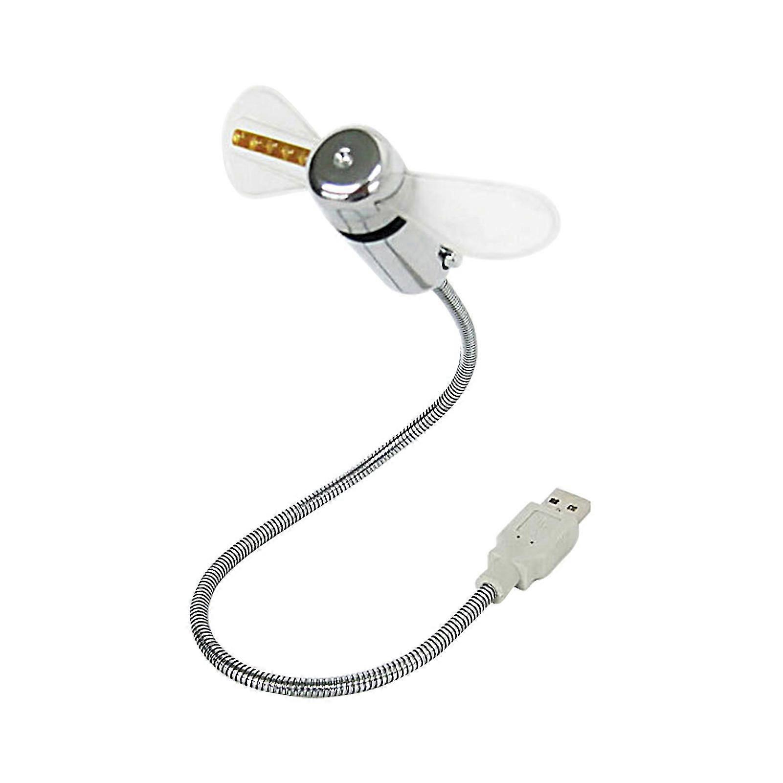 USB Design Desktop Fan Justerbar ABS Energibesparende lyskøleventilator til sovesal