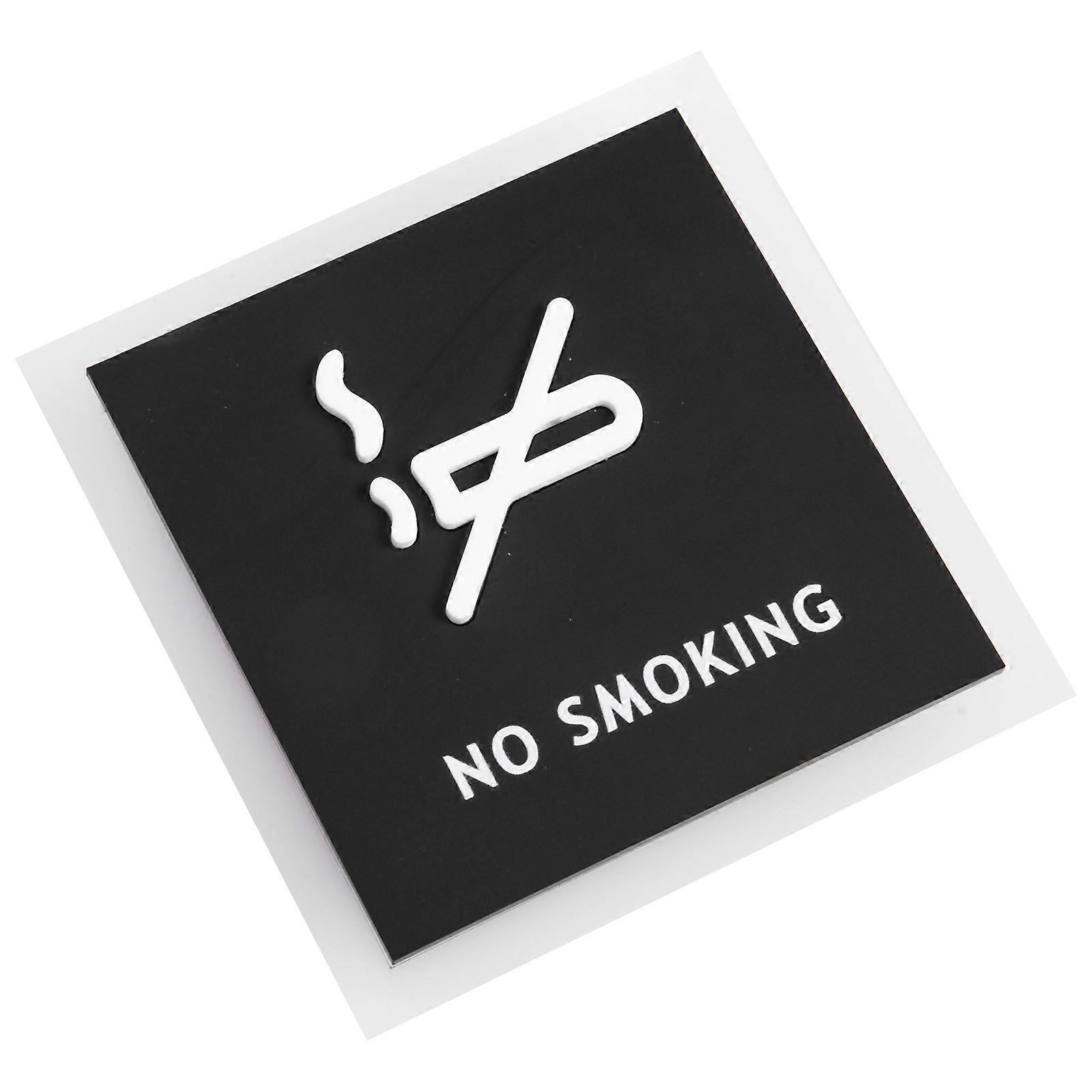 No Smoking Reminder Acrylic No Smoking Sign for Public 2Pcs Notice