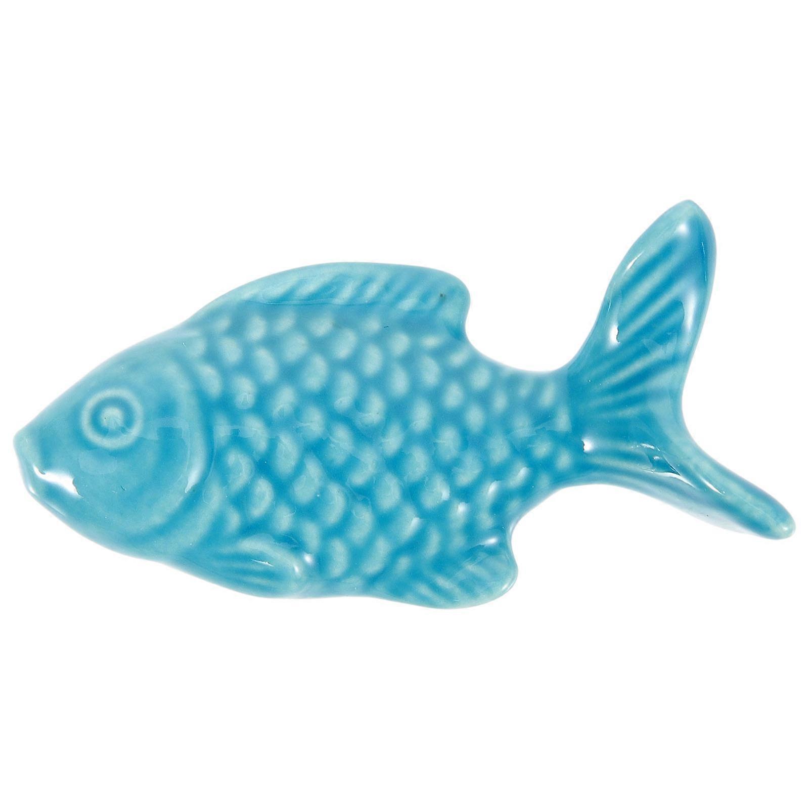 Drawer Knobs Ceramic Cabinet Knob Fish Shaped for 3Pcs Furniture Pulls