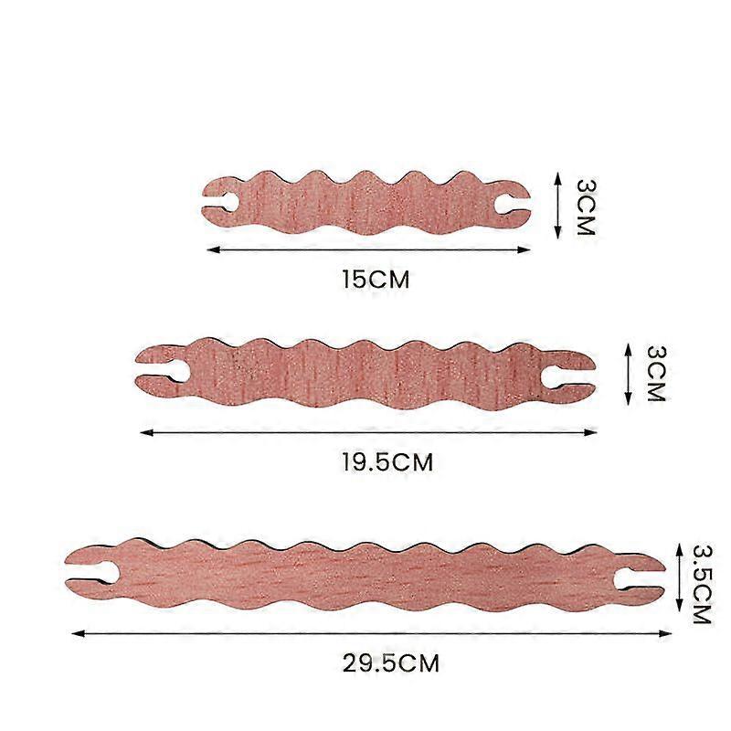 Uudet puiset neulontatyökalut, aaltoileva sukkula, puiset 3 kpl neulontatikut, 1