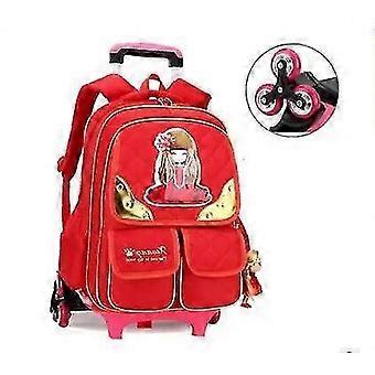 2025 Kinder Reisetrolley Rucksack Auf Rädern Trolley Schultasche für Mädchen Kind Gepäck Trolley Rolltasche Schulrucksack für Kind