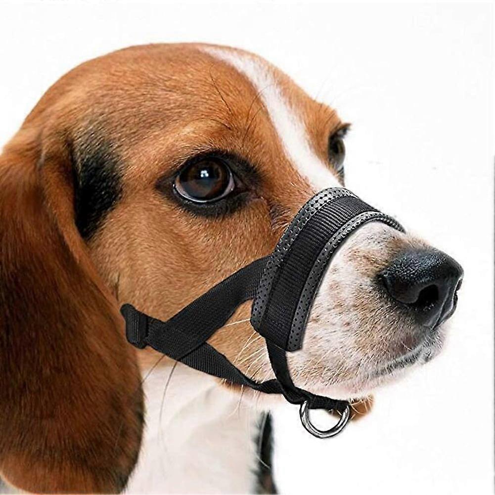 Lorddream Nylon Dog Muzzle Padded Headcollar with Adjustable Loop for Small, Medium, Large Dogs Prevent from Biting, Barking and Chewing
