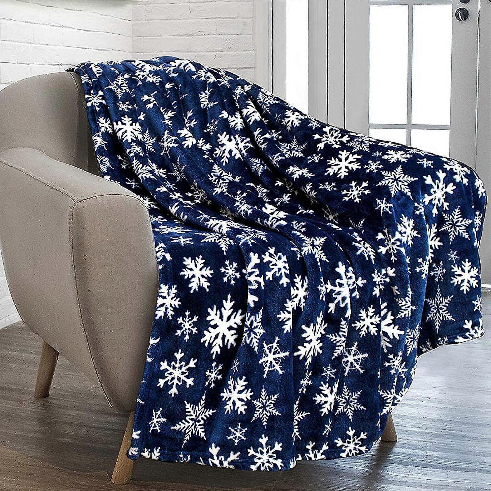 Christmas blanket with single-sided printed plush blanket for children, adults, nap time, soft plush cover blanket