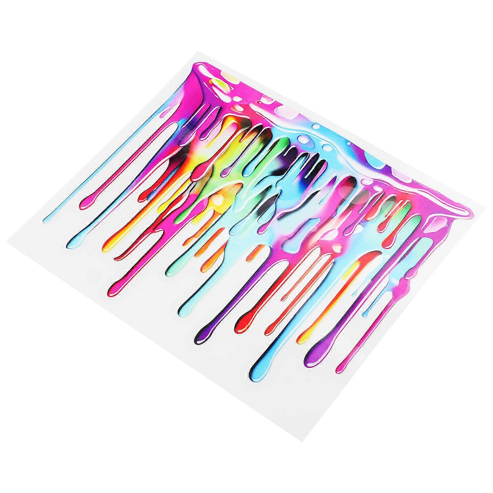 Universal Hood Decal 4Pcs Auto Sticker Multi Color Waterproof Decoration For Car Vehicle Daily Use Scratch Cover Self-Adhesive