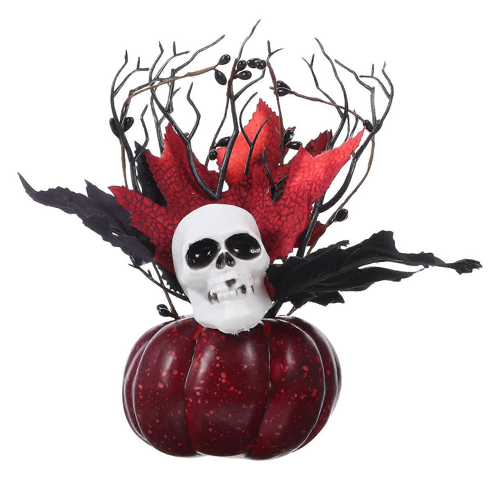 Pumpkin Decor 5Pcs Autumn Style Halloween Autumn Decoration Foam Maple Leaves Decorative Objects 23CM