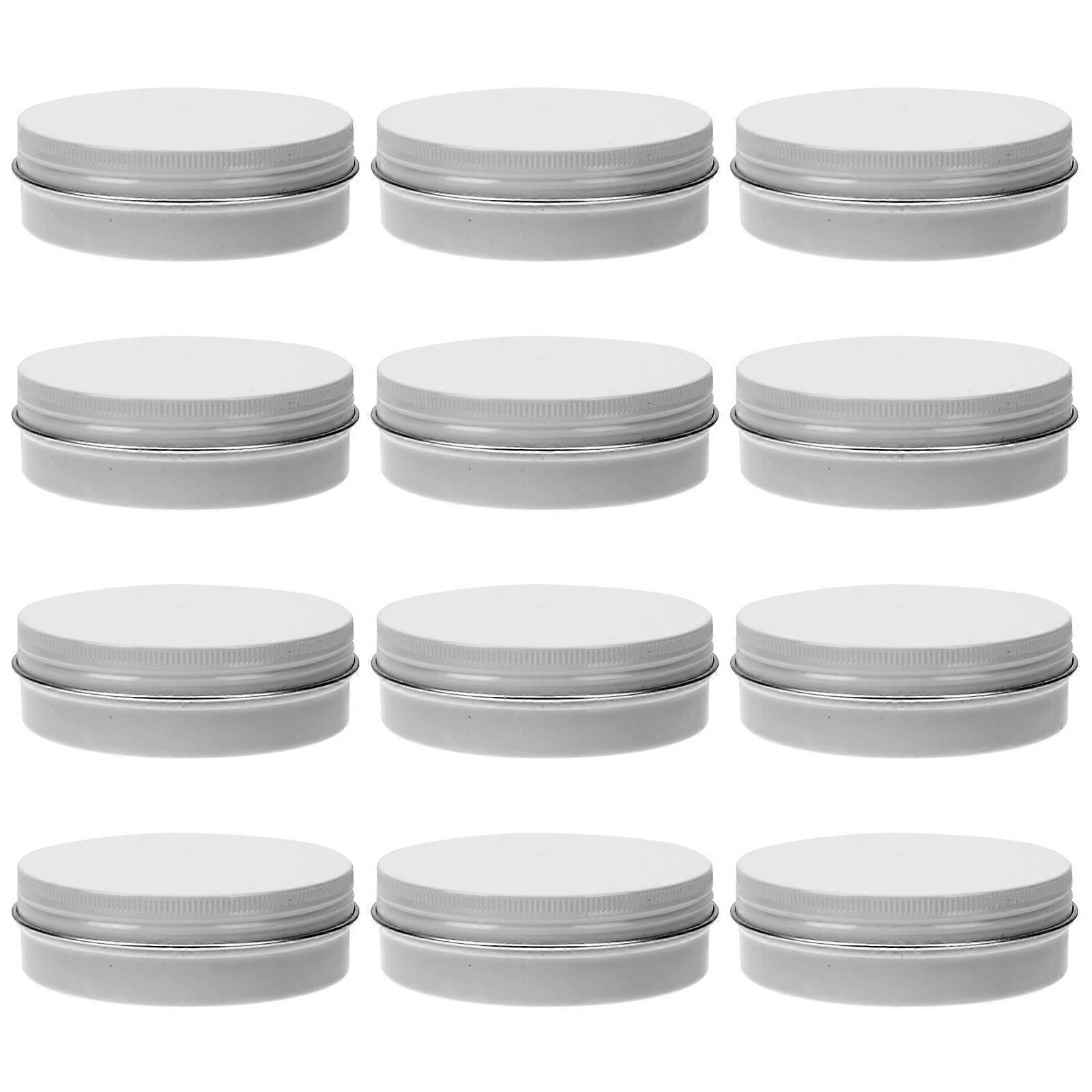 White Aluminum Cream Jar for Storage Use 40Pcs Leak-Proof Jar Containers