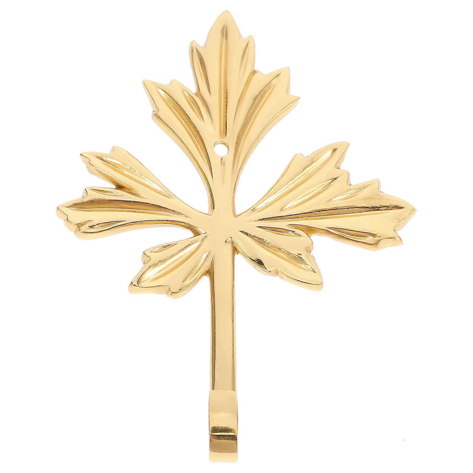 Leaf Brass Hook for Bathroom Use 4Pcs Coat Hangers