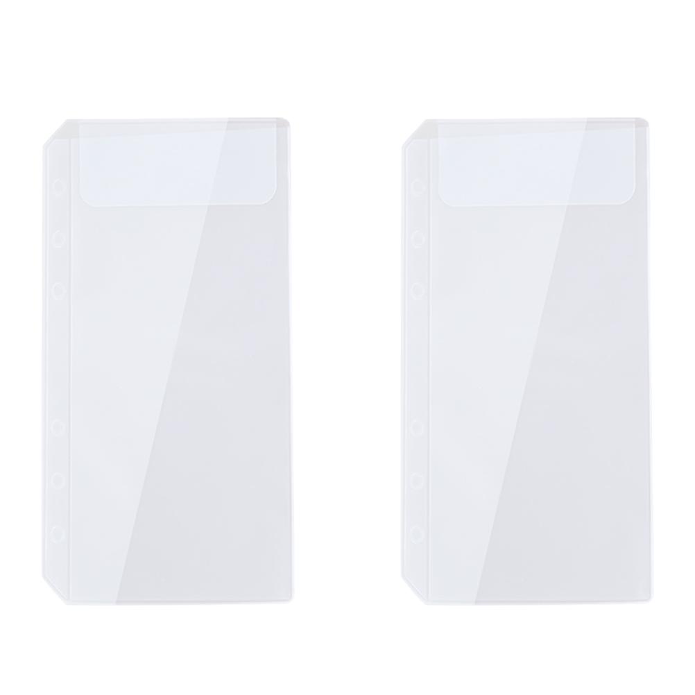 20Pcs A6 Transparent Storage Bag for Storing with Label Book Pocket