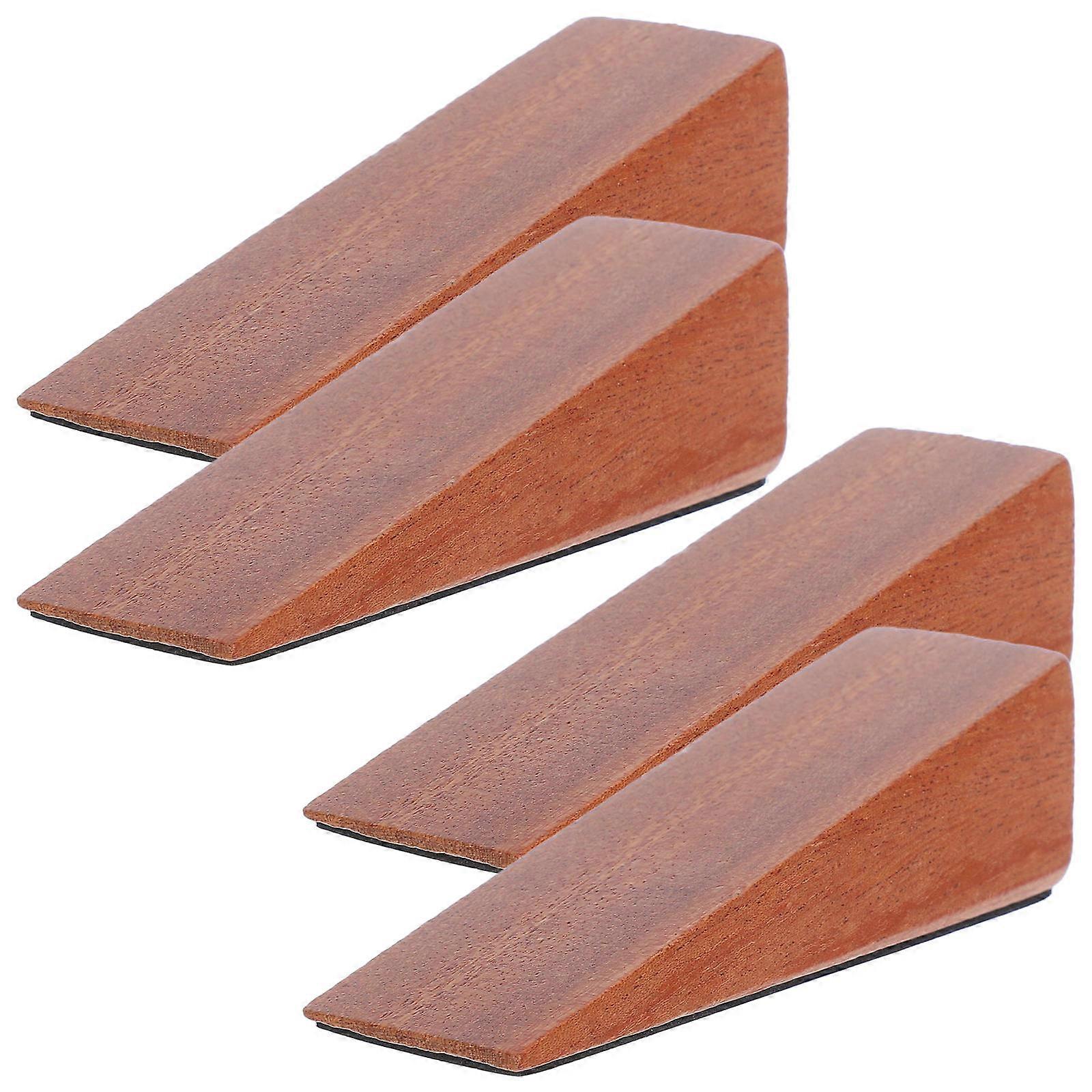 Triangle Shape Wood Door Stopper Non-Slip Safety Device For Home And Office Use 12Pcs Pack