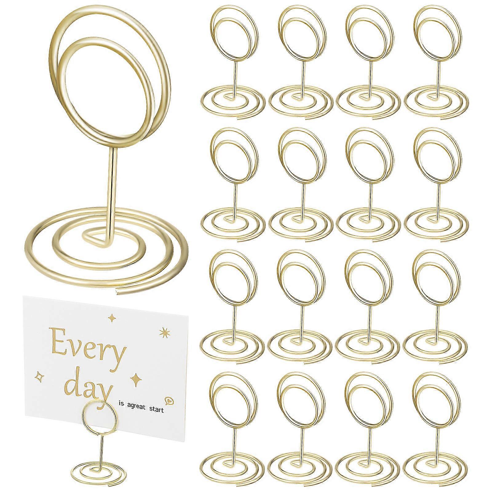 Memo Holders 80Pcs Stylish Table Number Stands Ideal For Party Wedding Reception Use Featuring Bright Golden Finish