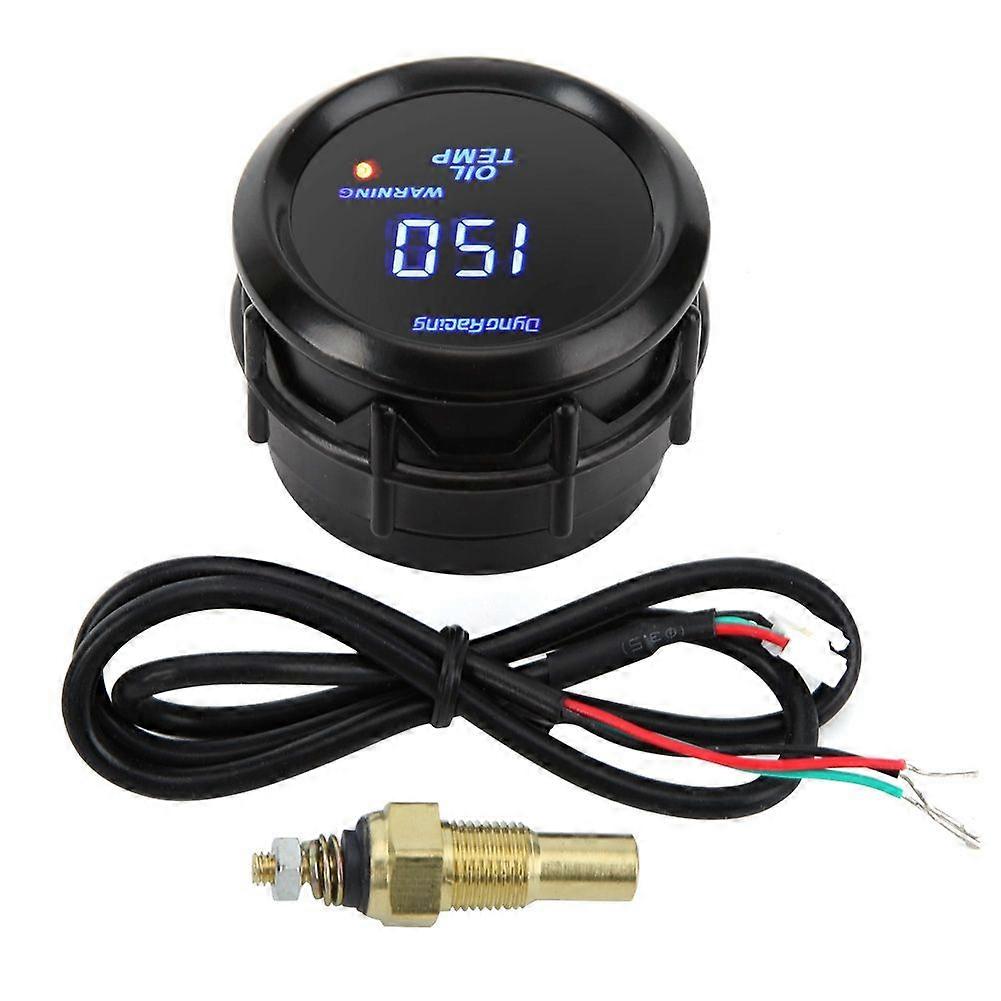 52mm Oil Thermometer with Sensor 40~150 Blue LED Digital Display Temperature Gauge