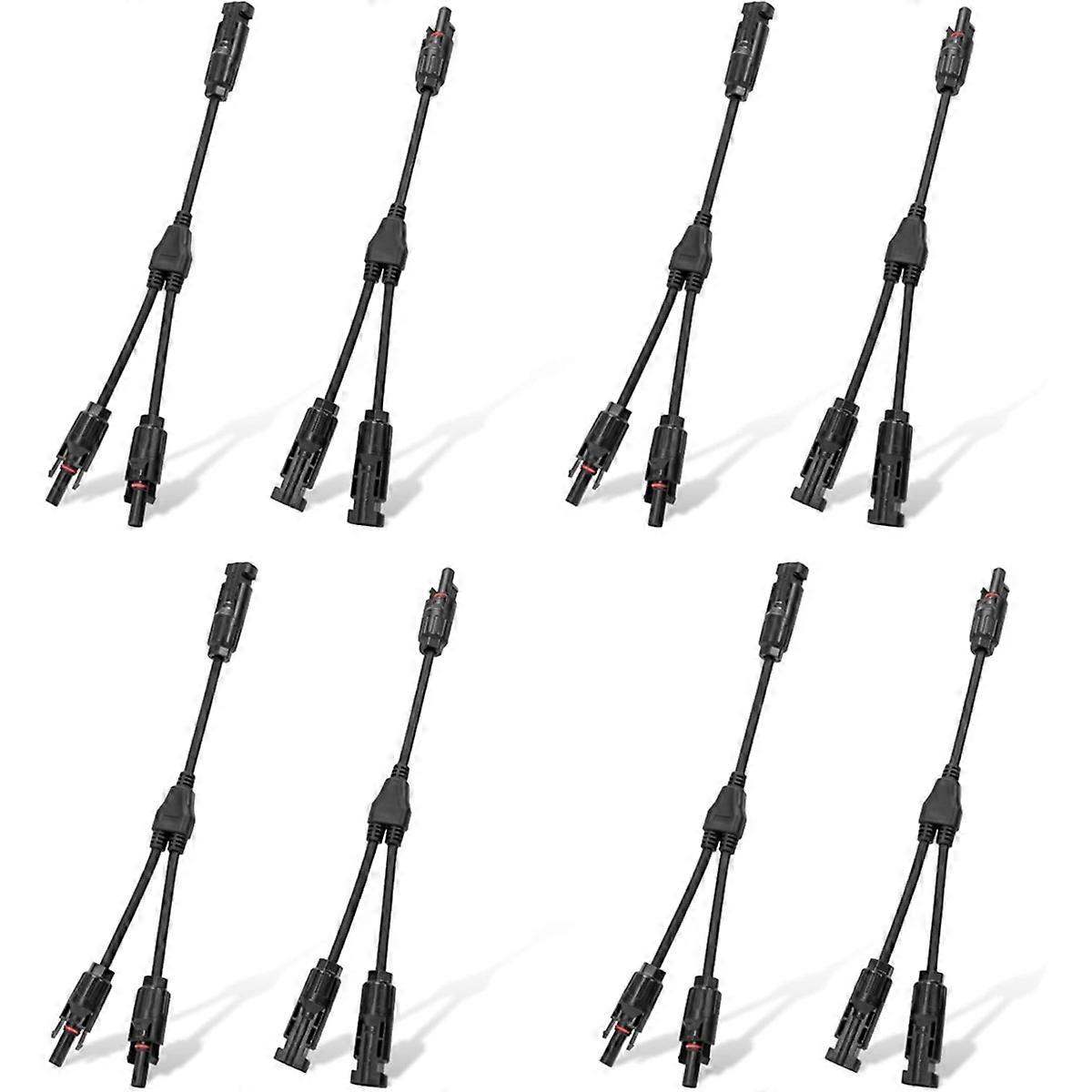 4 Pair Solar Connectors 30A Y Branch PV Adapter Cable