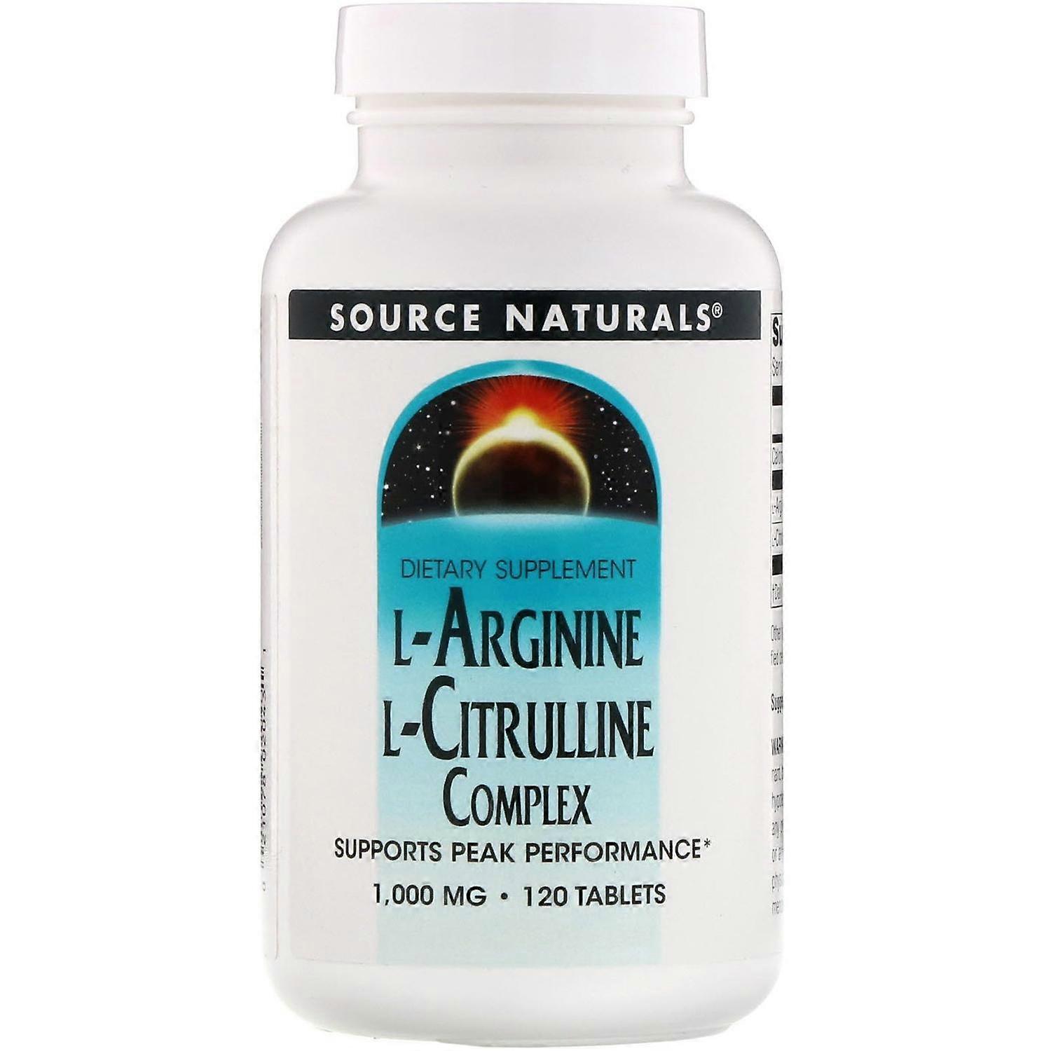 Source Naturals, L-Arginine L-Citrulline Complex, 1,000 mg, 120 Tablets