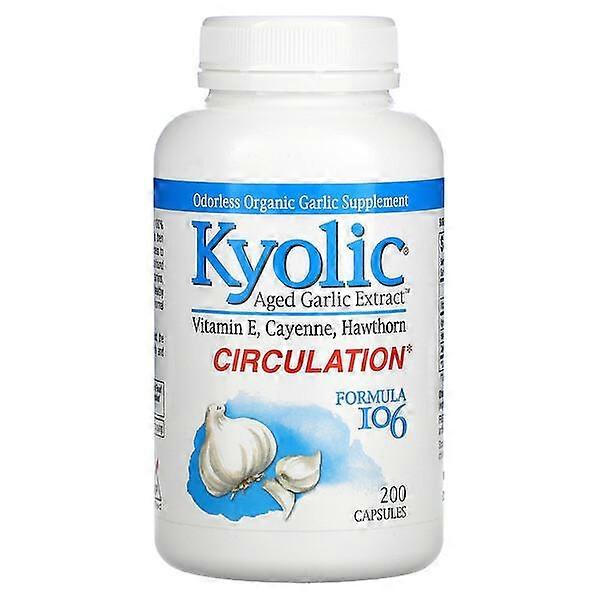 Kyolic, Aged Garlic Extract, Circulation, Formula 106, 200 Capsules
