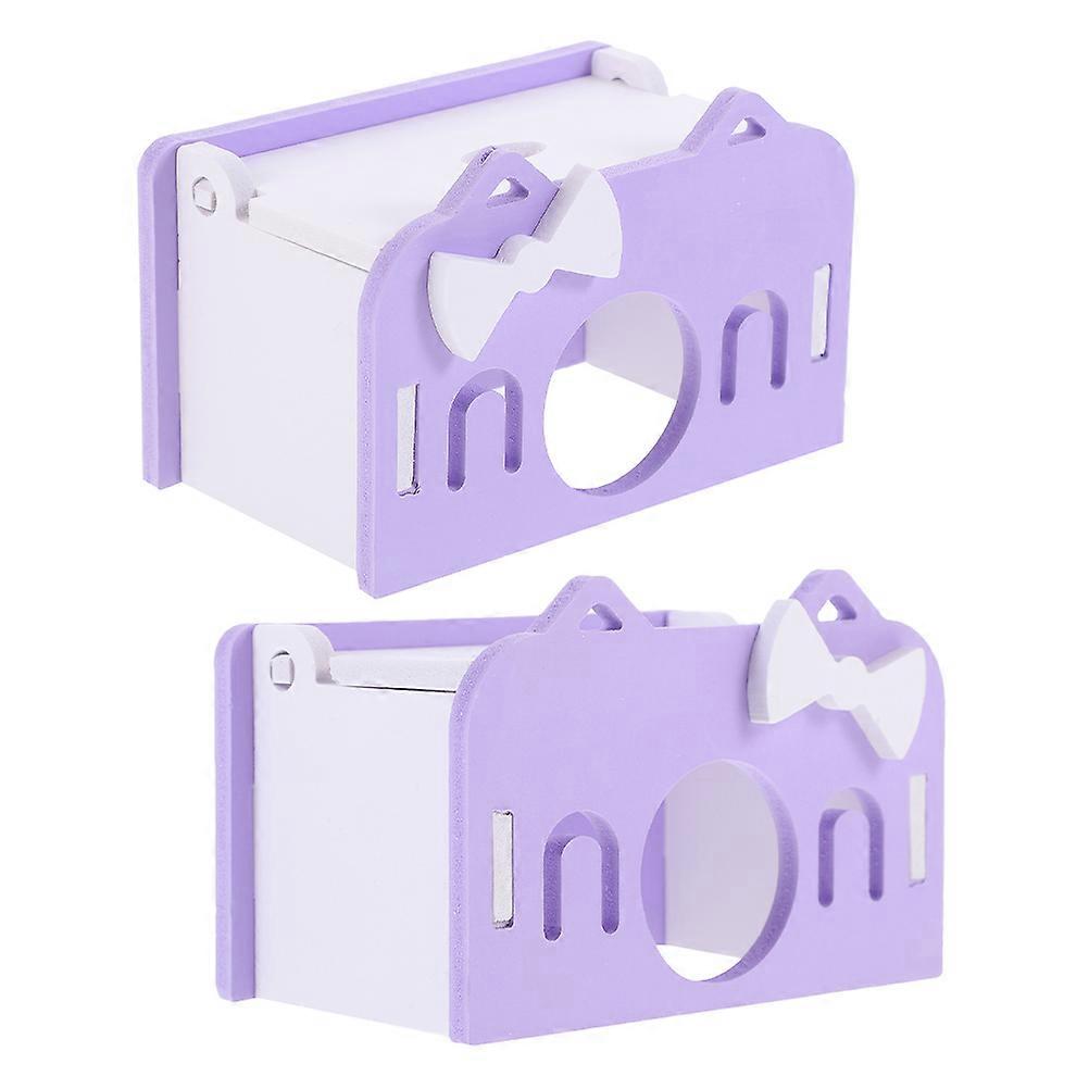 Lavender Hamster Plastic House for Pet Use 6Pcs Durable PVC Hideout