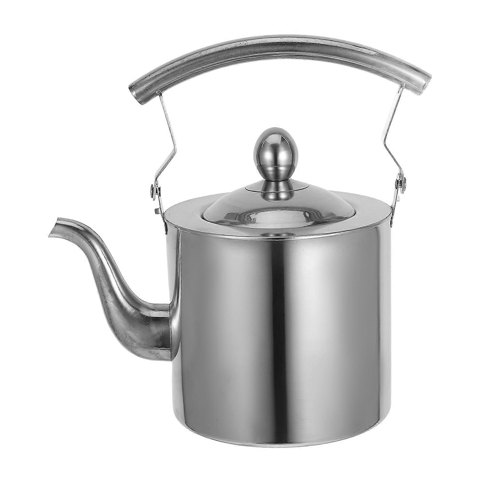 Camping Tea Kettle Silver Stainless Steel for Tea Making 3Pcs Set