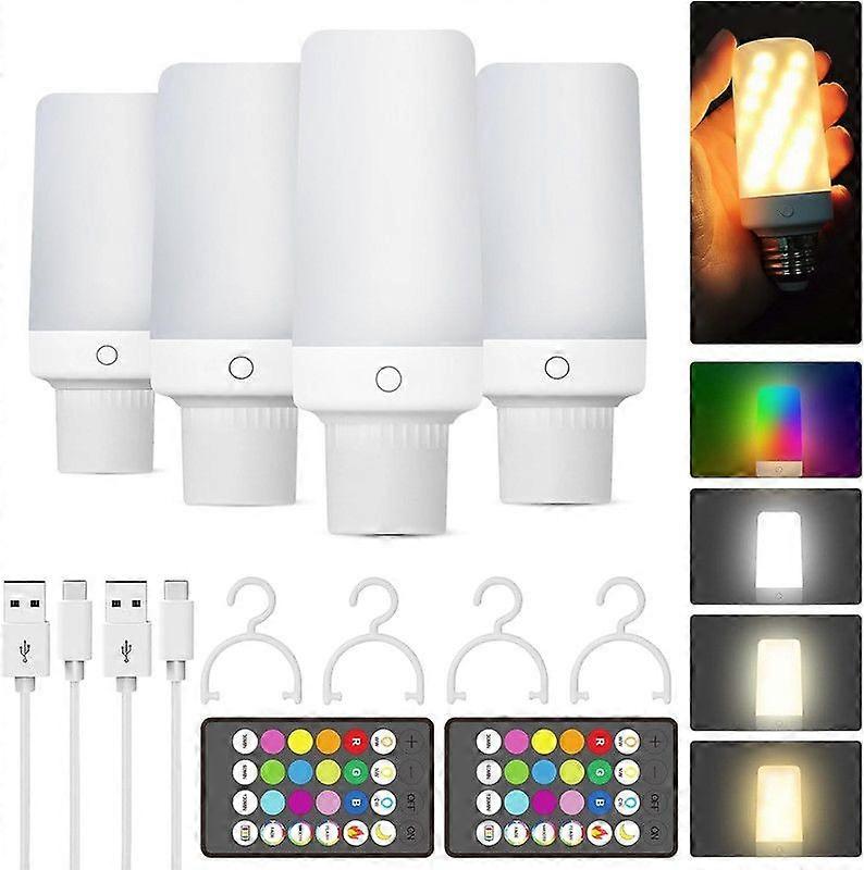 Rechargeable Light Bulbs with Remote