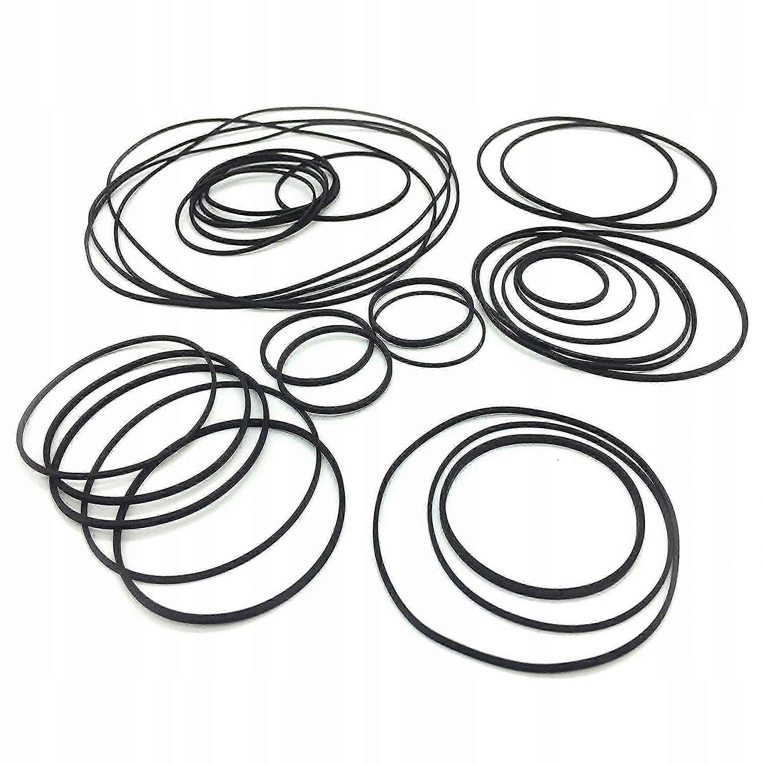 50 Pcs Drive Belts For Vcr Black Set