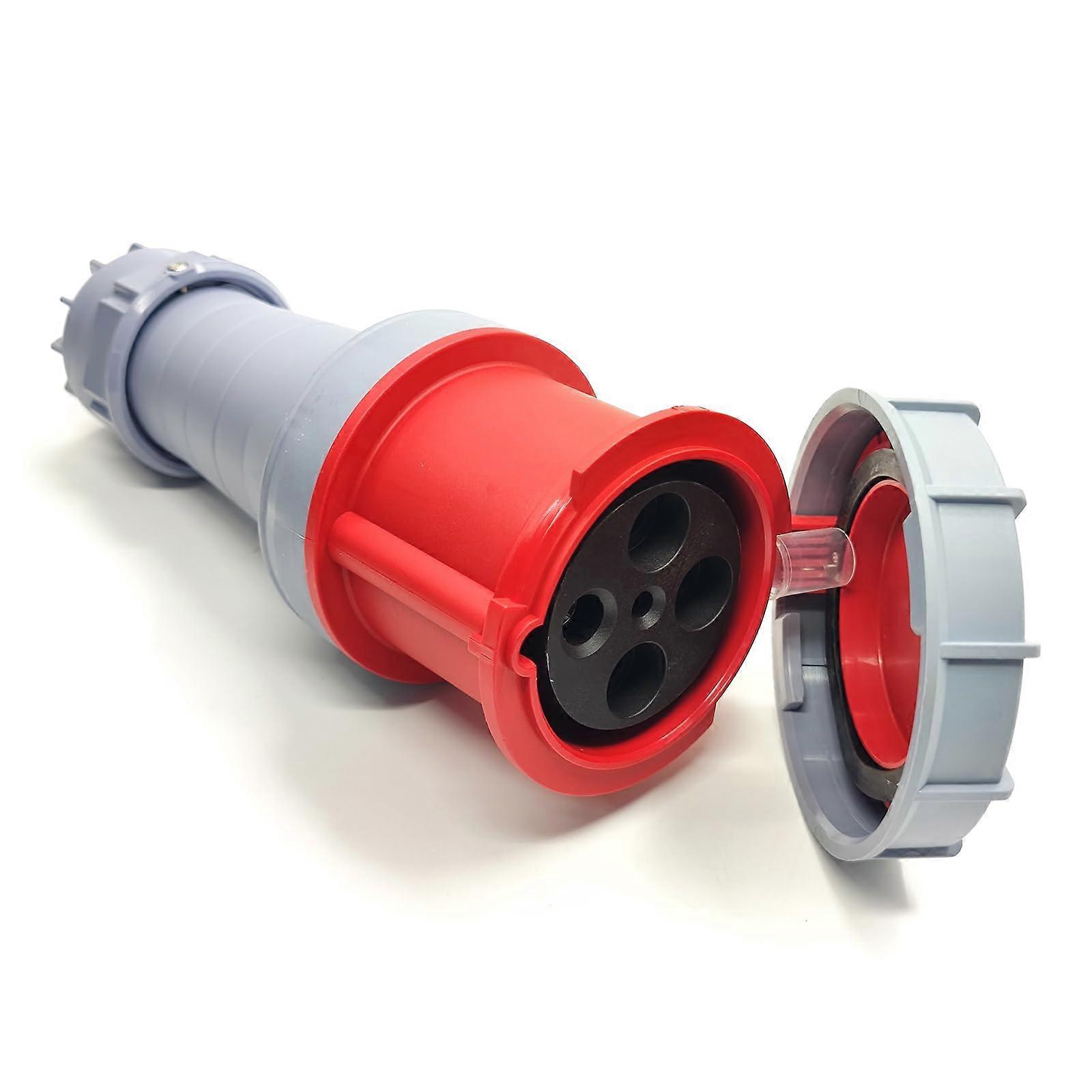 Waterproof Industrial Connector Socket 4Pin 125A 380415V 3P+E IP67 Rosso