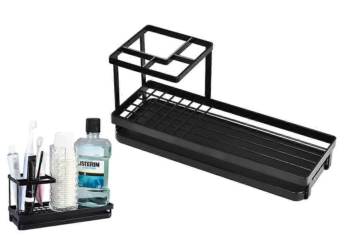 Toothbrush Holder 4 Slots Metal Tooth Brushing Organizer With Drainage