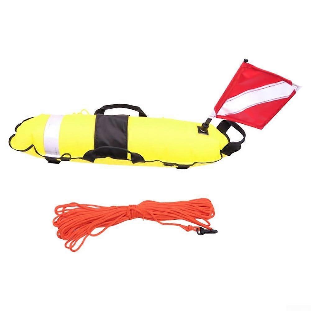 Dive Marker Buoy for Spearfishing With Storage for Small Diving Essentials  Yellow