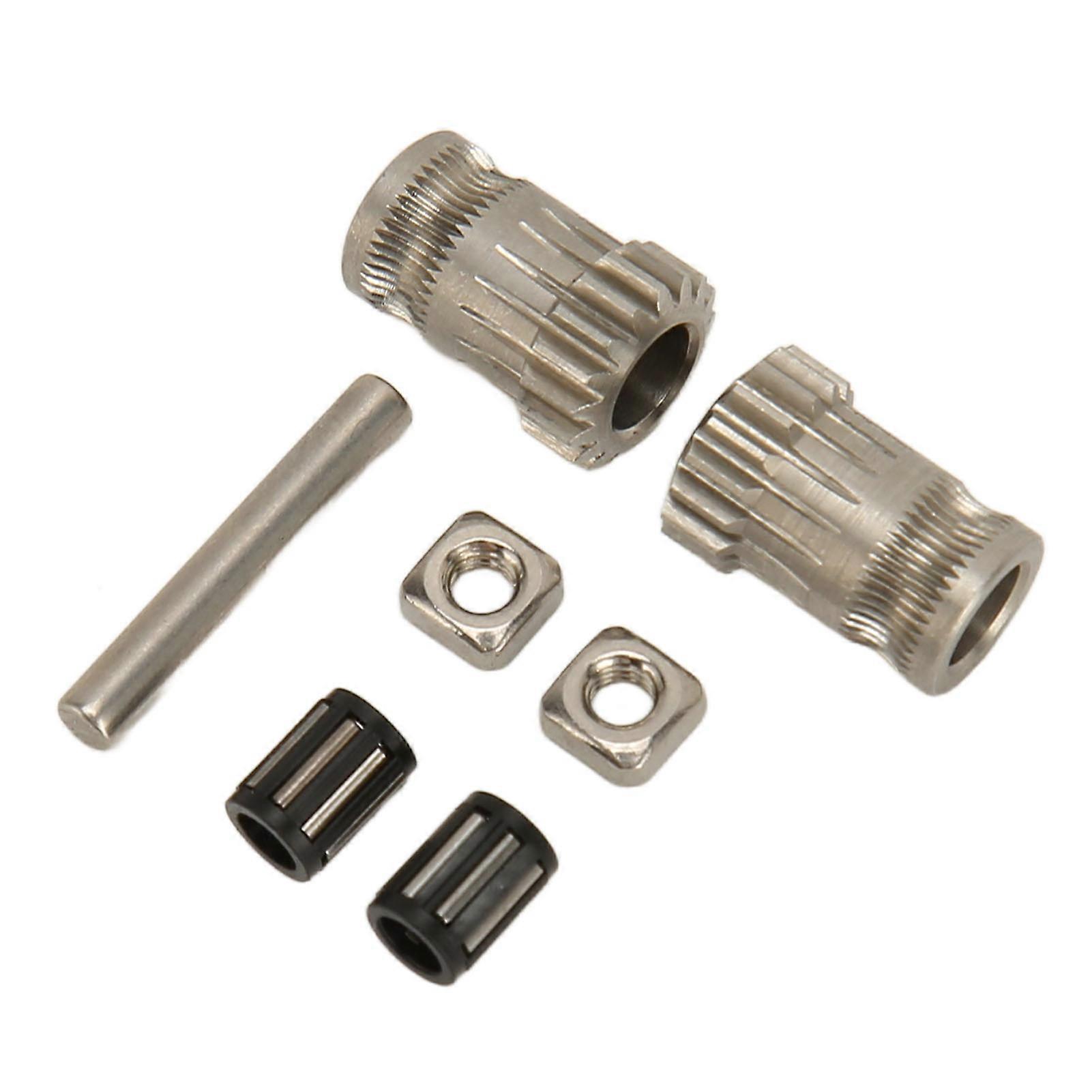 7Pcs Dual Drive Extruder Gear Stainless Steel 3D Printer Accessory for Replacement