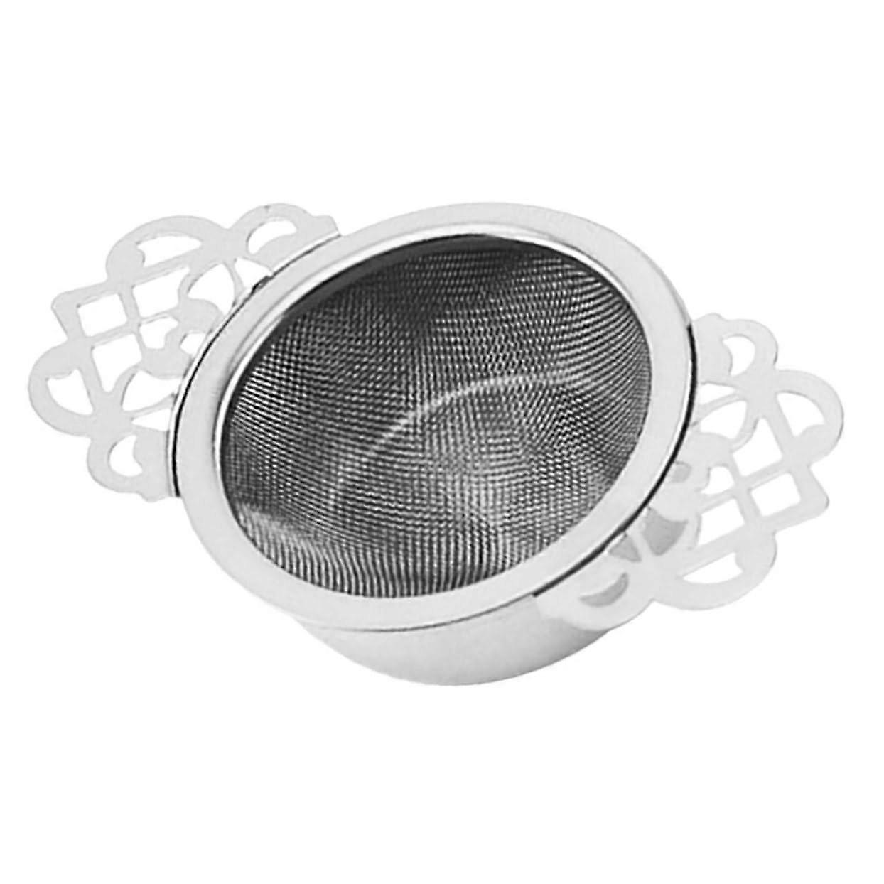 Stainless Steel Tea Drain Mesh Infuser Reusable Loose Leaf Filter Strainer Fine Mesh Fits Teapots