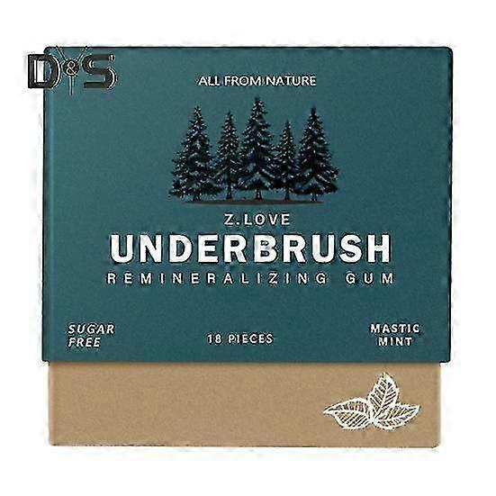 1/4 קופסאות Underbrush מסטיק מינרליזציה מסטיק אורגני מנטה ללא סוכר לאורך זמן נשימה מרעננת ניקוי שיניים בריאות הפה