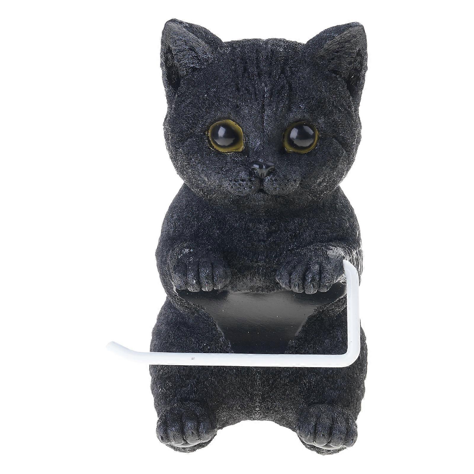 Feline Inspireds Bathroom Tissue Roll Organizers Wall Mounted Resin Storage Solution For Compacts Spaces Easy Mounts Multicolor