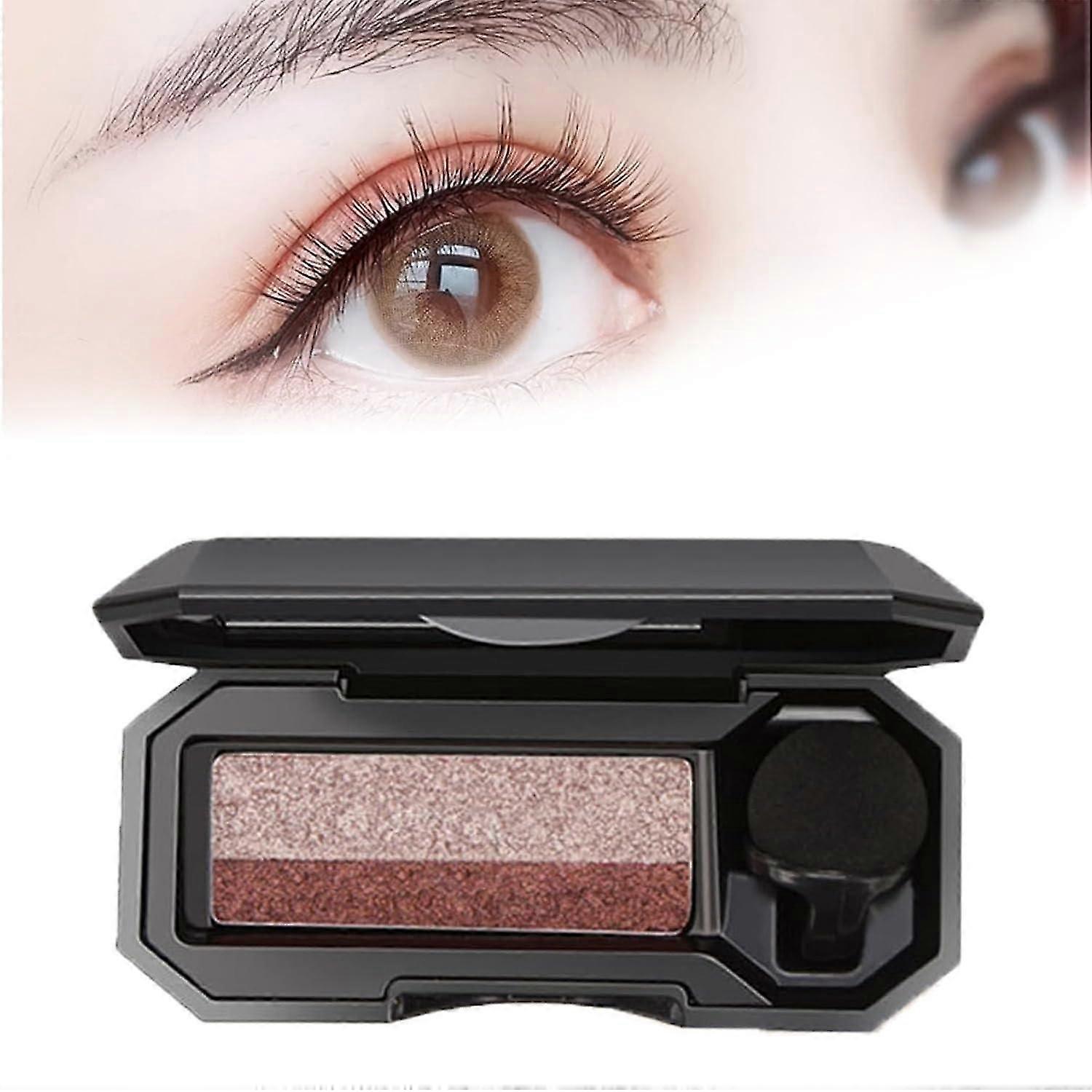 Two-Tone Eyeshadow, Waterproof Two-Tone Eyeshadow, Two-Tone Lazy Eyeshadow, Portable Two-Tone Eyeshadow Palettes, Glitter Coloured Gradation