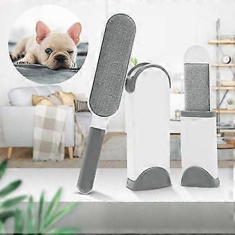 Lint Brush Pet Hair Remover Brush Magic Lint Brushes With Self-cleaning Base Double-sided Dog & Cat Hair Remover Reusable Animal Fur & Lint Removal Fo