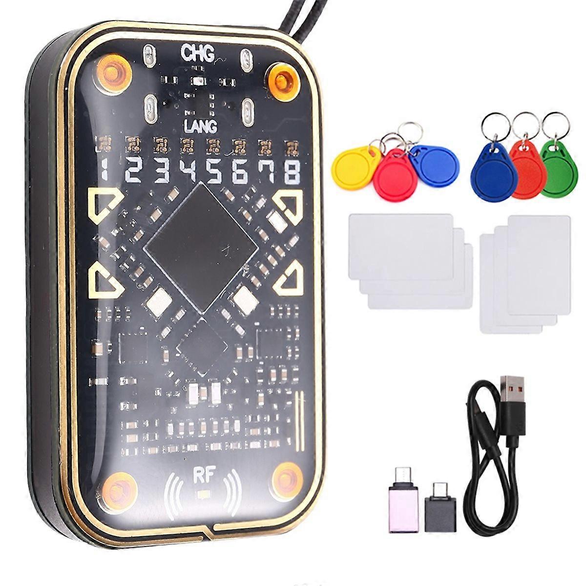 Chameleon V2.0 RFID Reader NFC Duplicator+12PC UID/CUID Keychain Card