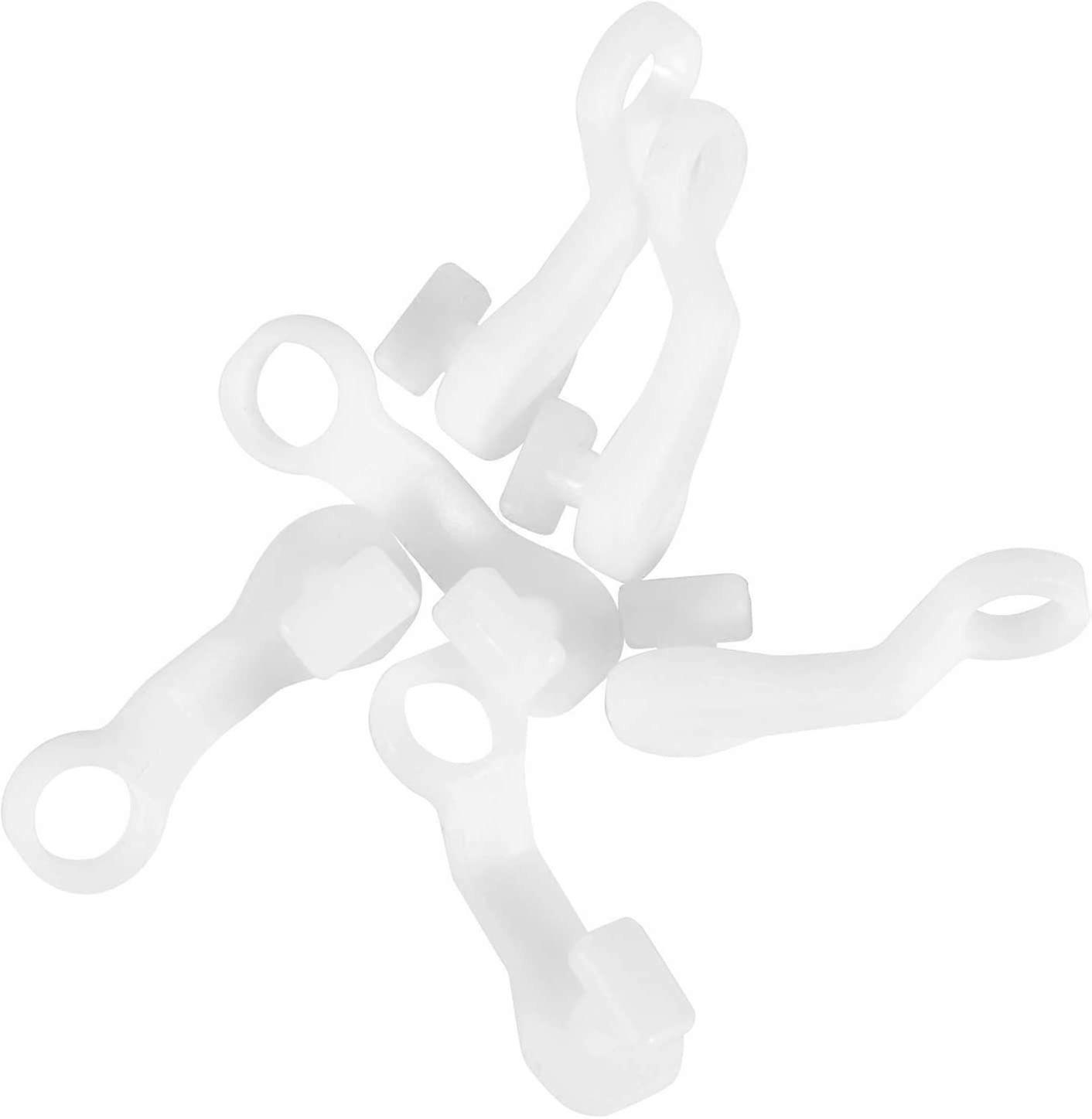 Curtain Glider Hooks White Plastic Curtain Hook100pcs white