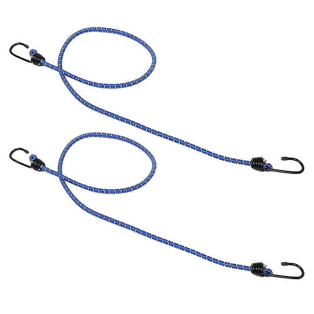 Blue Adjustable Bike Strap for Luggage Securing 2Pcs Durable Rubber Bungee