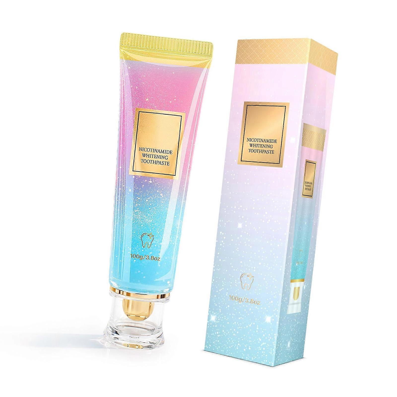 Professional Teeth Whitenings Toothpastes With Niacinamides Targets Toughes Stains Daily Use For Brighter Smile Gentle On Sensitive Gums Multicolor