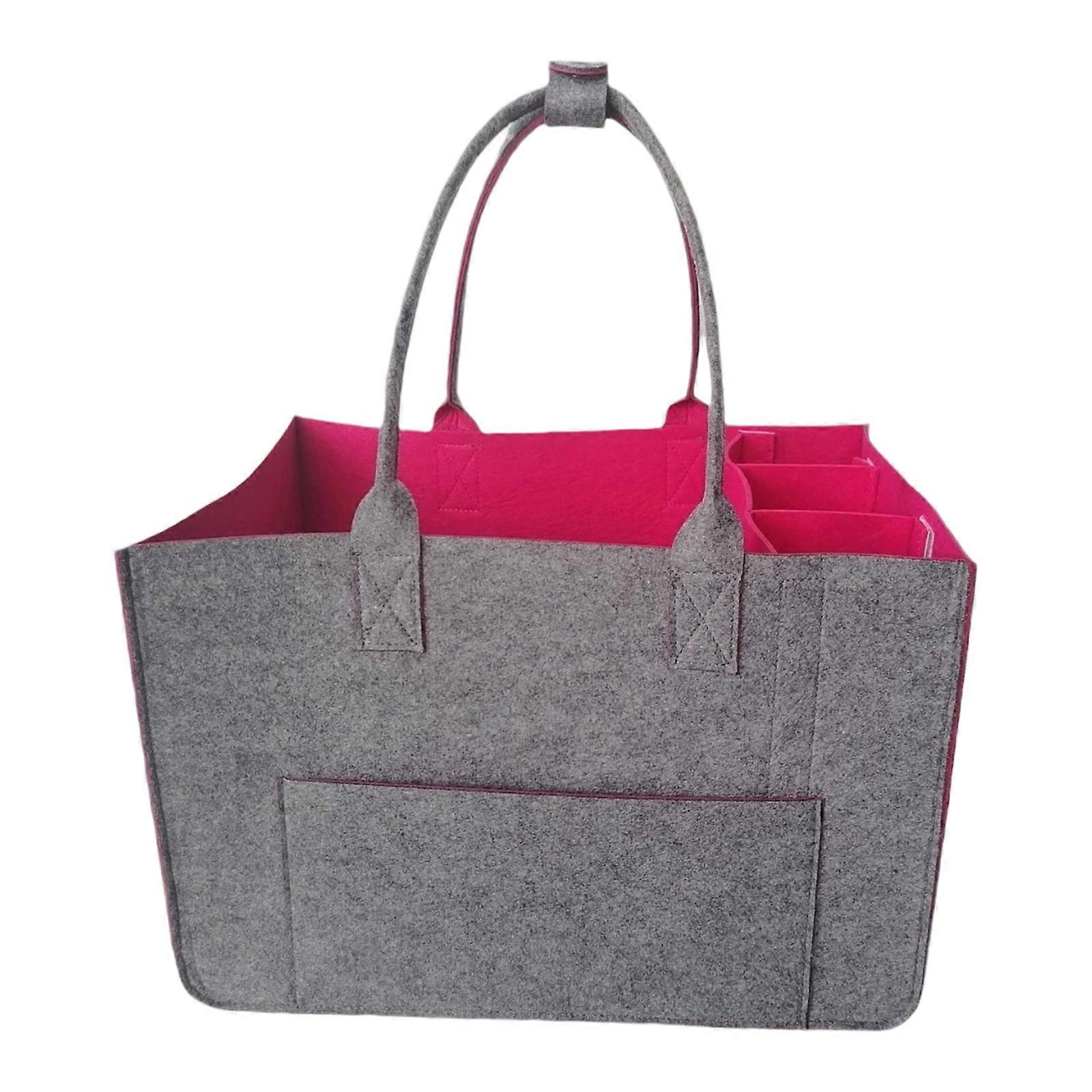 Lightweight Felt Travel Companion with Pockets for Easy Organization During Long Journeys and Commutes  Pink