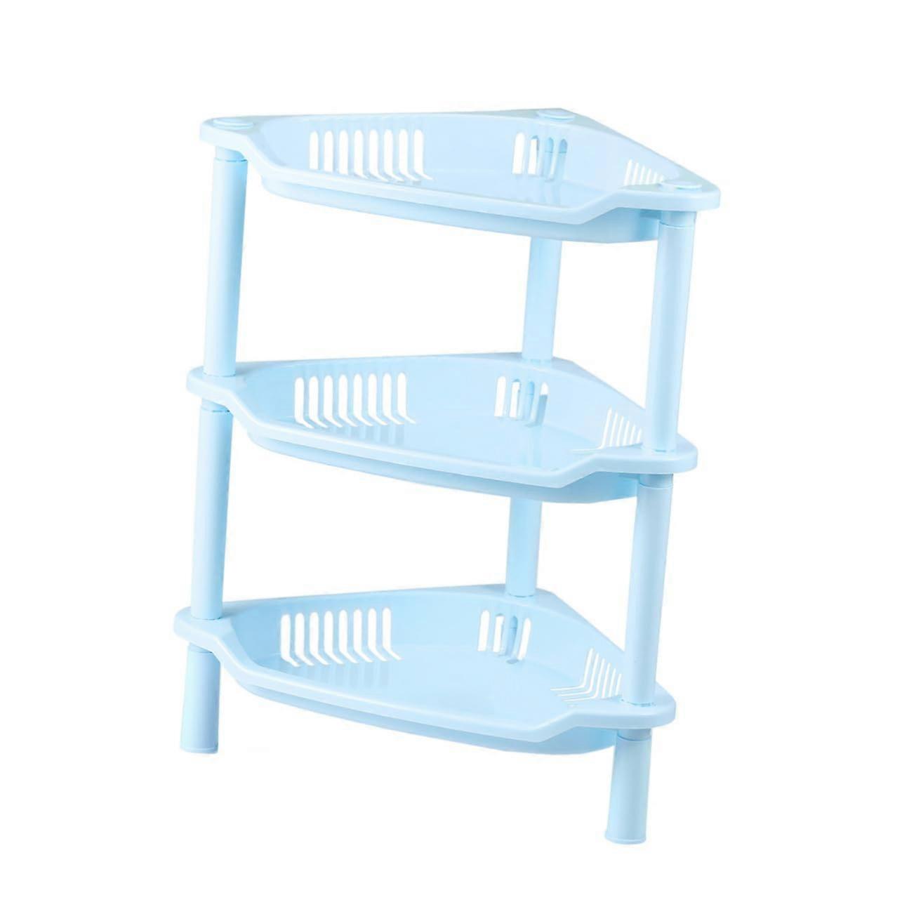 3Layer Plastic Storage Shelves Bathroom Storage Organizer 3Tier Desk Rack Plastic Basket SpaceSaving Small Spaces