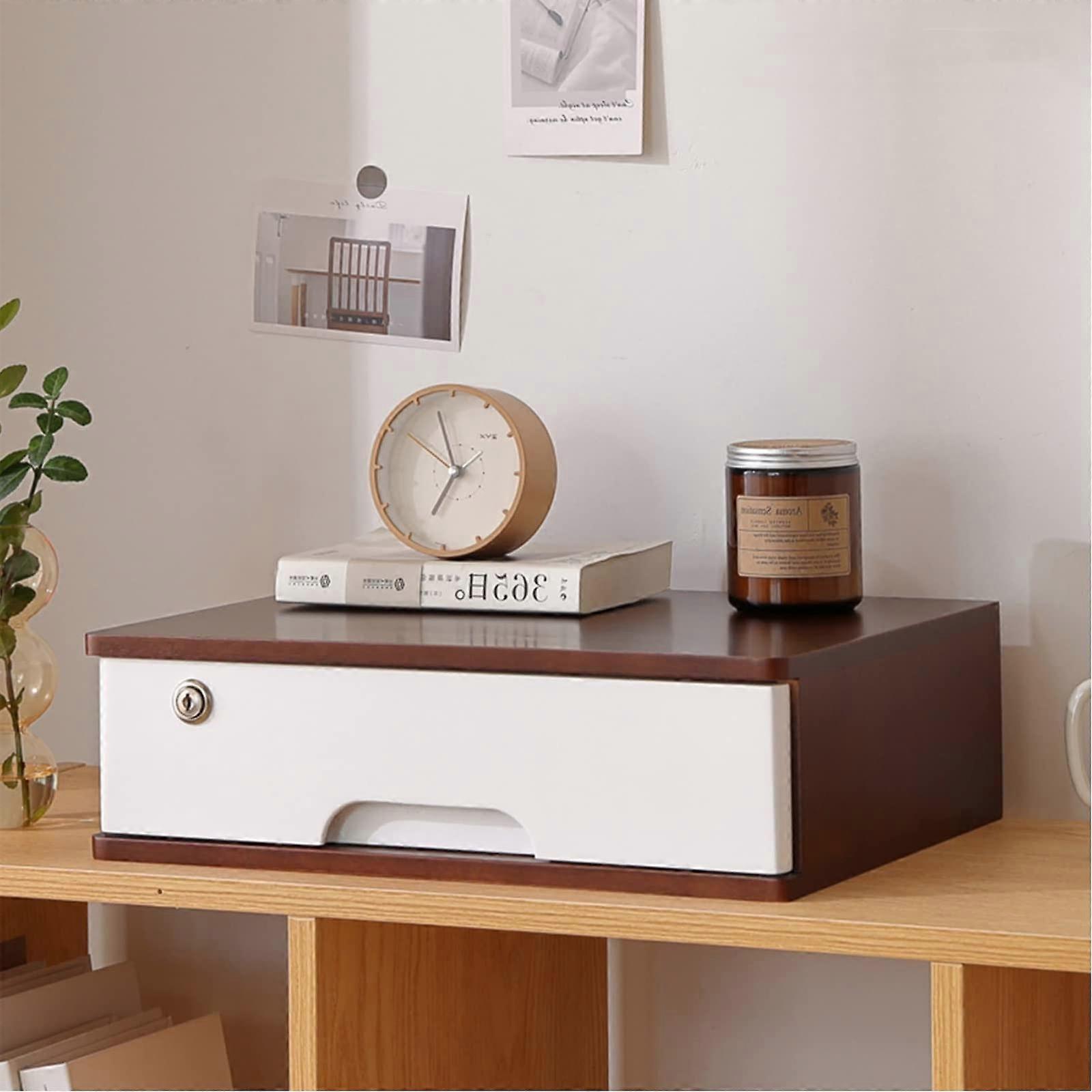 Lockable Wooden File Cabinet with Drawers for Home Office Document and Paper Storage