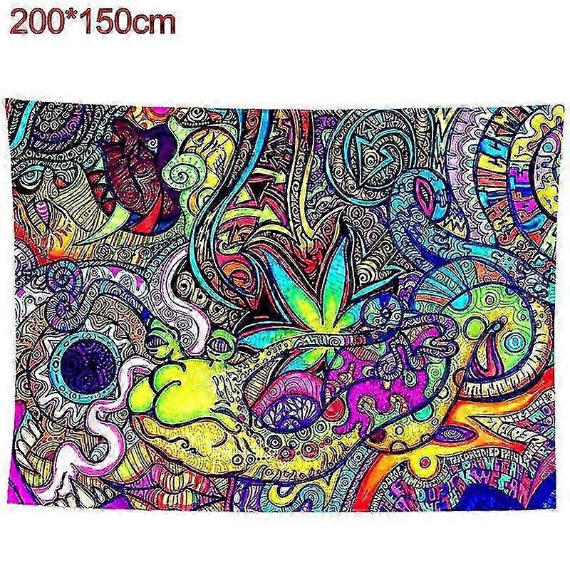 Abstrakt psykedelisk billedvev til hjemmet, trippy dekor