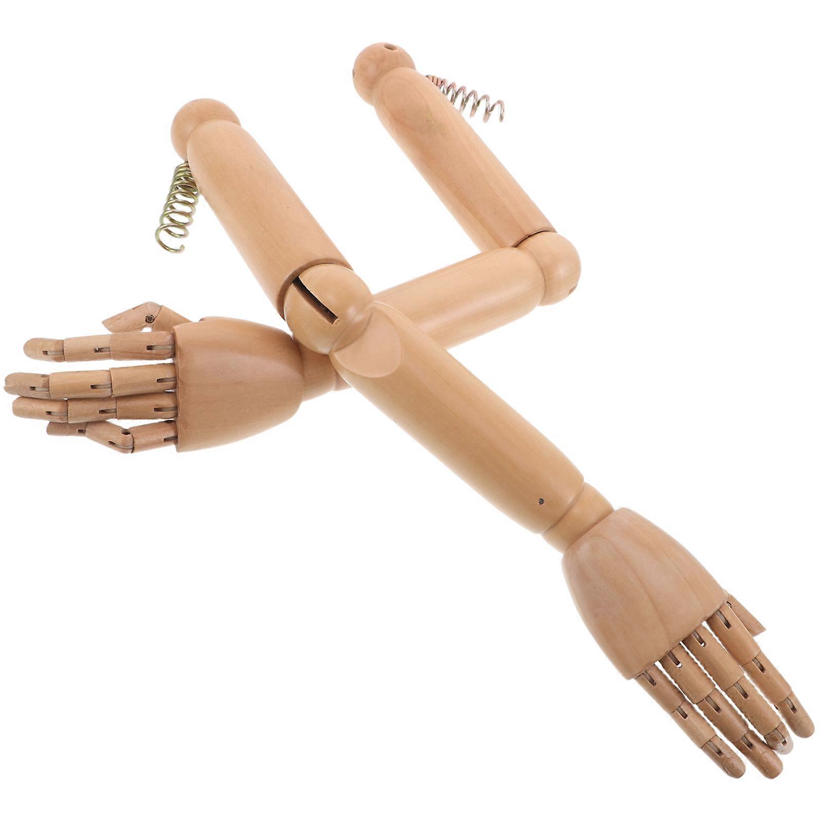 Wooden Poseable Mannequin Arm for Clothing Display Replacement 1Pair