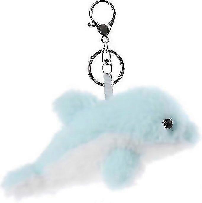 For Apricot Small Wool Plush Animal Soft Dolphin Cute Ocean Toy Plush Keychain Suitable For Kids Bag