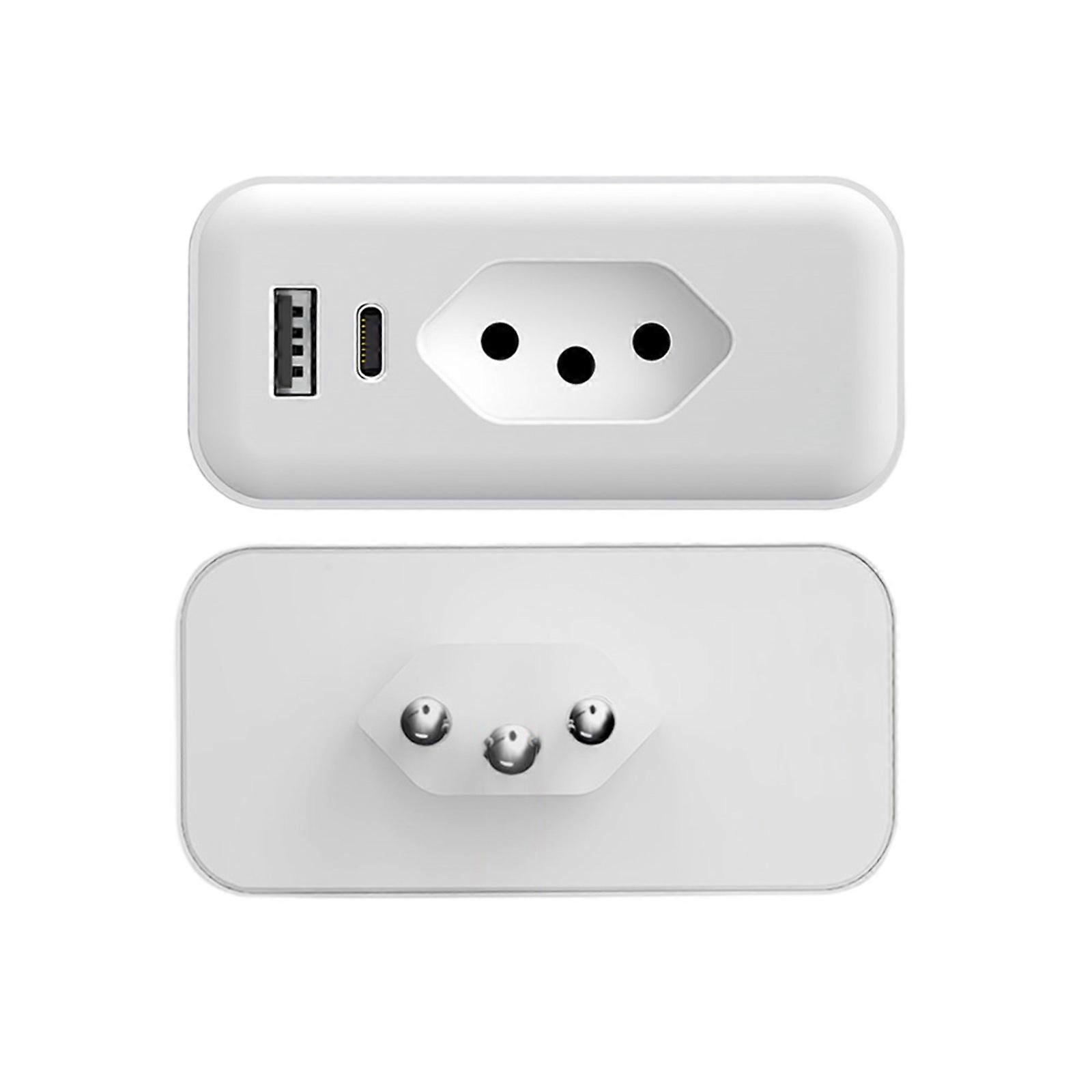 16A/20A WiFi Outlet for Tuya WiFi  USB Outlet Energy Monitoring Multicolor
