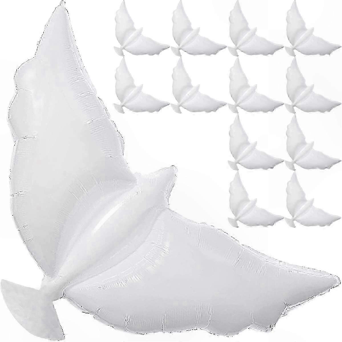 White Biodegradable Balloons for Memorial Events, 12-Pack氦气适用