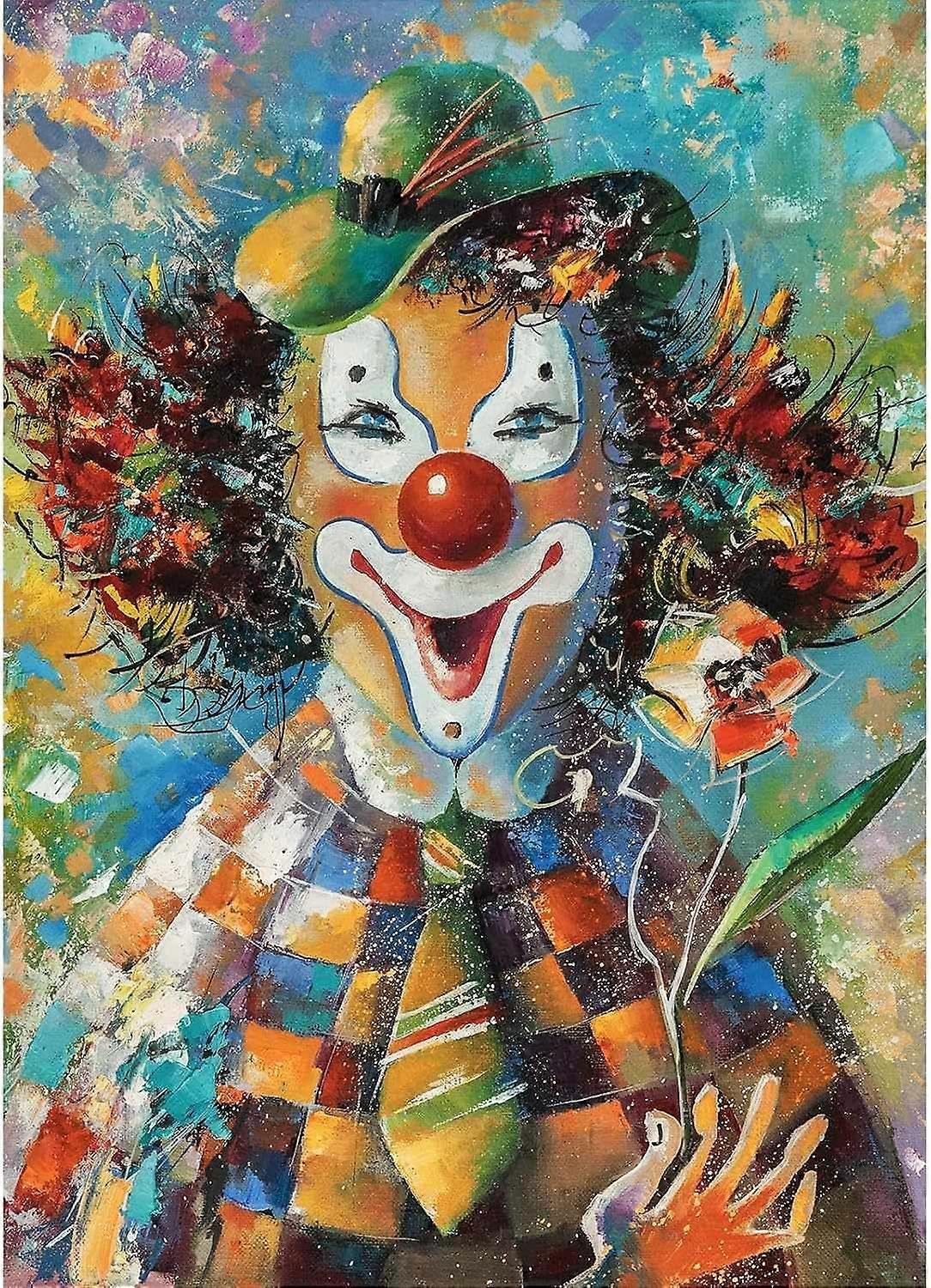 Jigsaw Puzzles for Adults 1000 Pieces, Clown Letter on Back Interlock Perfectly No Dust