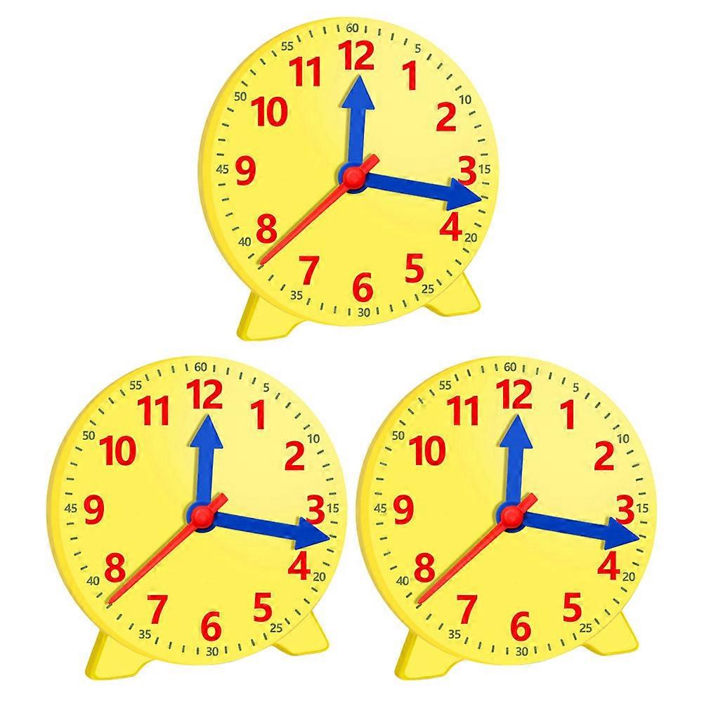 Clock for Students Removable Simulating Real Clock Running 3Pcs