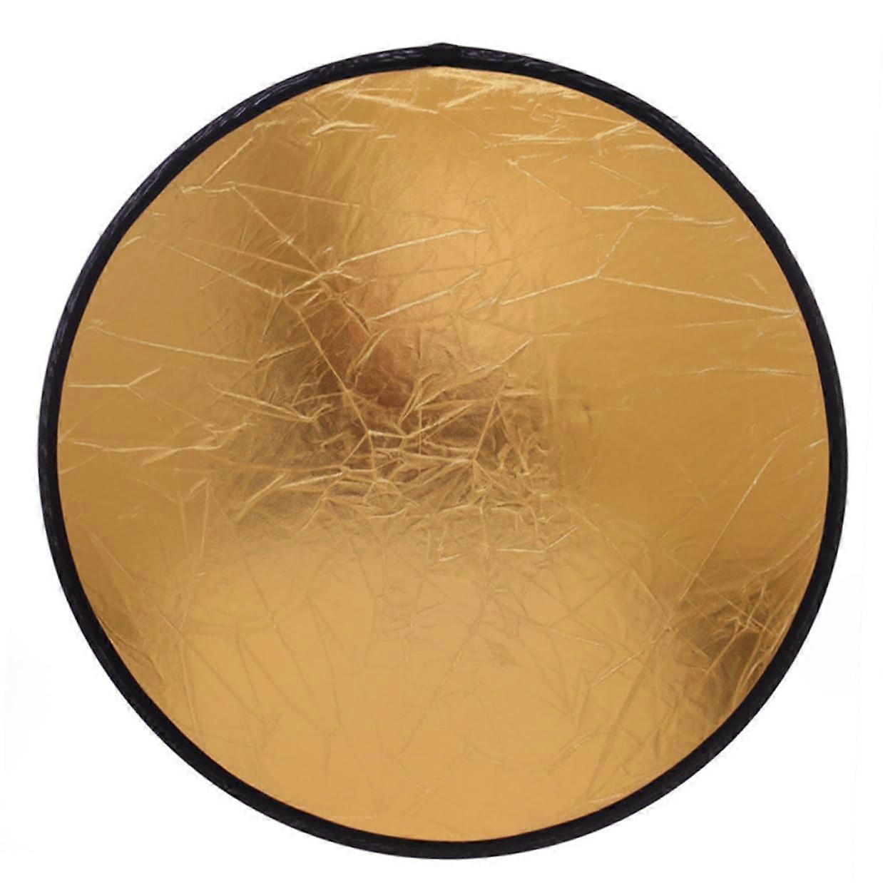 Portable Collapsible Photography Light Reflector, Metallic Dual-Surface Diffuser Board