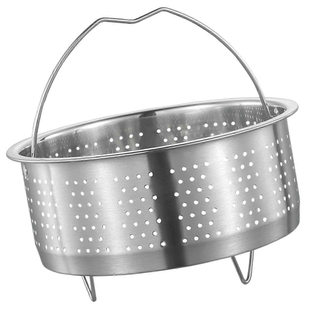 Stainless Steel Steamer Basket Rack Insert for Pot with Even Heating and Fast Drainage for Meat Seafood Rice Dim Sum