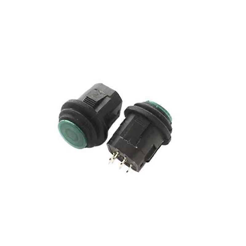 16mm Green Push Button Switch with 3V LED Light, Self Reset, Round Head for Circuit Control