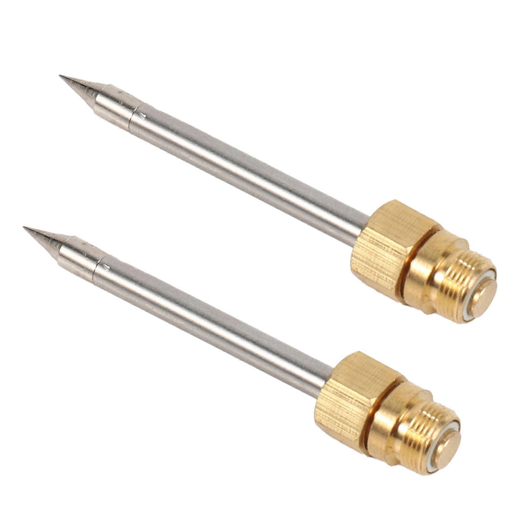 2X 510 Interface Soldering Iron Tip Mini Portable USB Soldering Iron Tip Welding Rework Accessories, Pointed