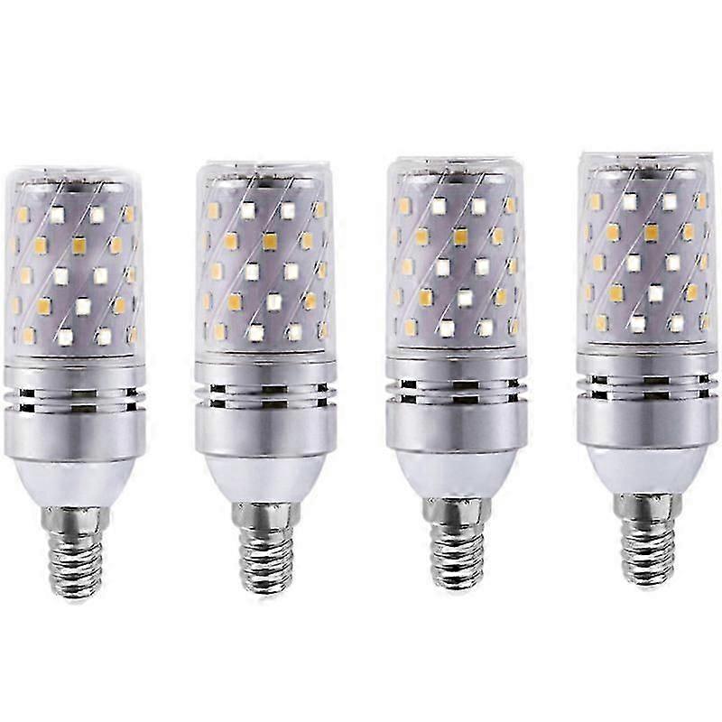 لمبات الذرة E14 LED ، 4 قطع E14 LED / E27 Ledلمبات 12 واط ما يعادل لمبات الهالوجين 100 واط ، إديسون لايت كول وايت مشرق AC 265 فولت لمبة LED